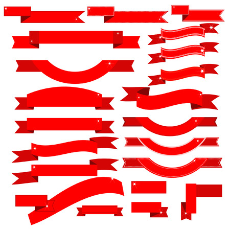 Ribbon red vectorのイラスト素材
