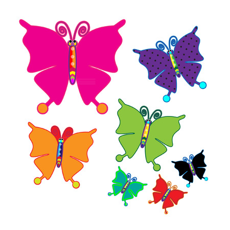 Colorful butterflyのイラスト素材
