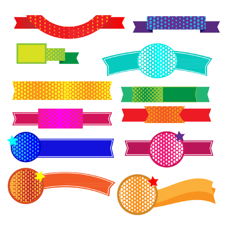 Ribbon halftone vectorのイラスト素材
