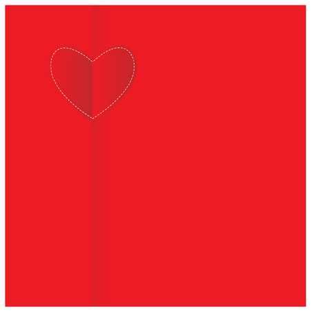 Paper heart valentine cardのイラスト素材