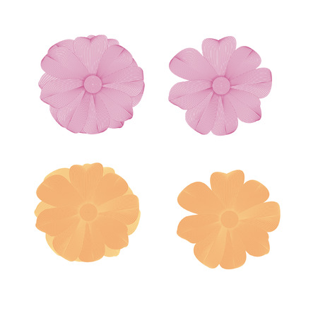 Flower lined patternのイラスト素材