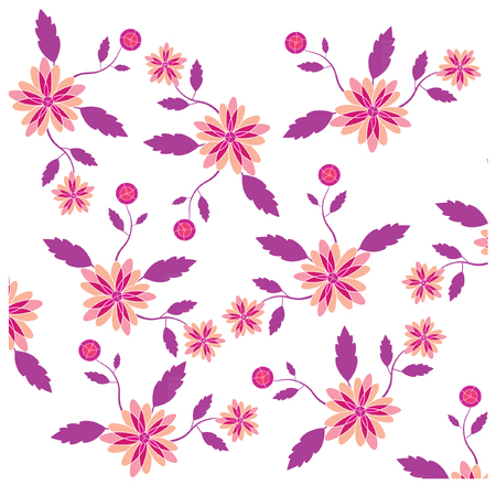 Seamless floral patternのイラスト素材