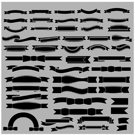 Vector set of 50 ribbonsのイラスト素材
