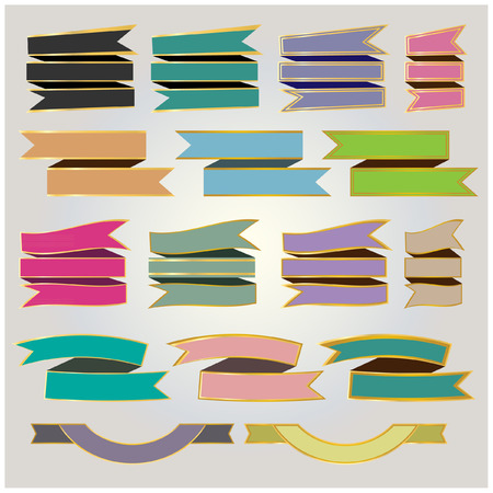 Set colorful ribbonsのイラスト素材
