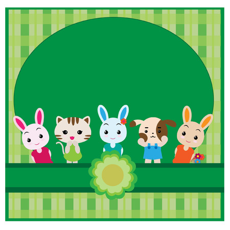 Cute pet backgroundのイラスト素材