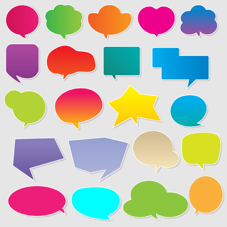Colorful communication bubblesのイラスト素材