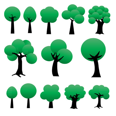 Trees setのイラスト素材