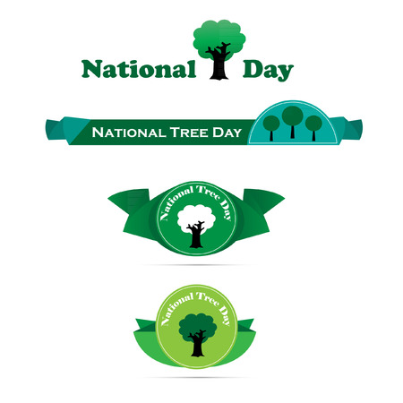 National Tree Day bannerのイラスト素材