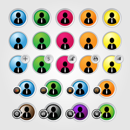 Business person iconsのイラスト素材