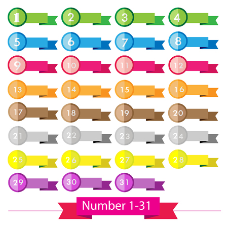 Colorful signs numberのイラスト素材