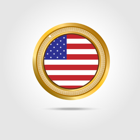 Banner American flag vectorのイラスト素材