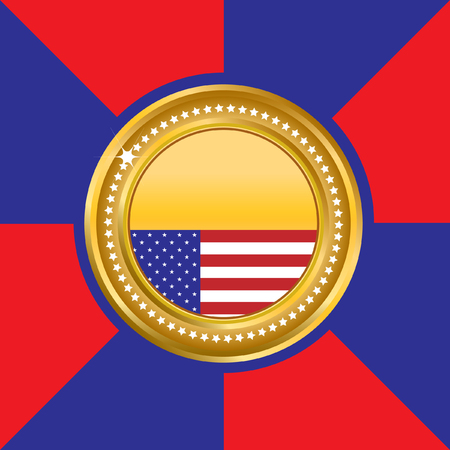 Banner American flagのイラスト素材