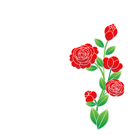 Flower on white backgroundのイラスト素材