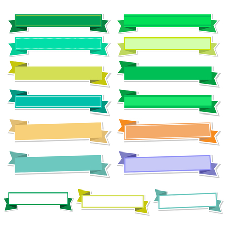 Cute ribbons on white backgroundのイラスト素材