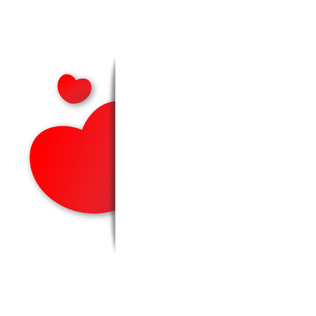 Paper red heart backgroundのイラスト素材