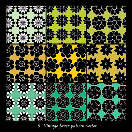 Vintage flower patternのイラスト素材