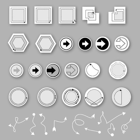 Arrow sign icon set vectorのイラスト素材
