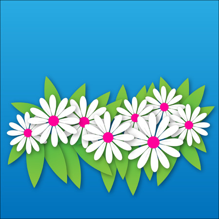 Springtime colorful flowers pattern vectorのイラスト素材