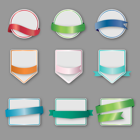 Set of banners with ribbonのイラスト素材