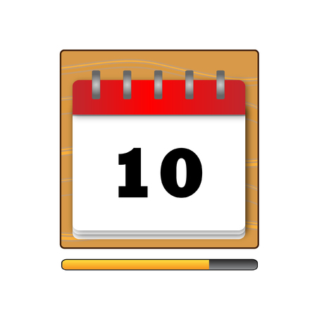 On the tenth day in the calendar vectorのイラスト素材