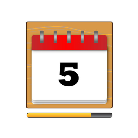 The fifth day in the calendar vectorのイラスト素材