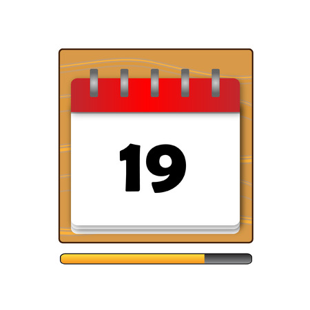 The nineteen days in a calendarのイラスト素材