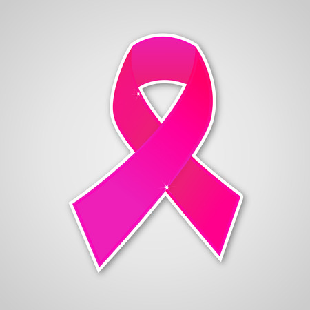 Breast cancer ribbon pink symbol vectorのイラスト素材