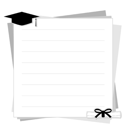 Graduation background vectorのイラスト素材