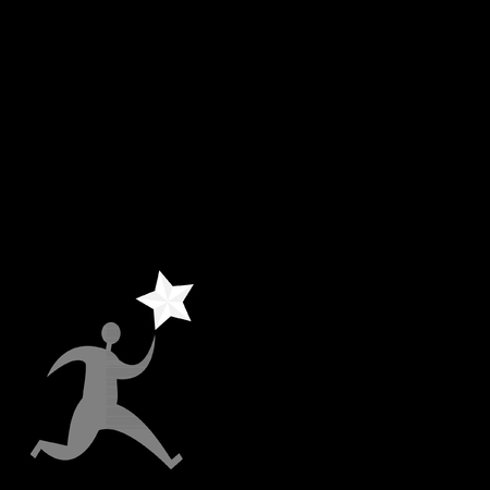 People and star backgroundのイラスト素材