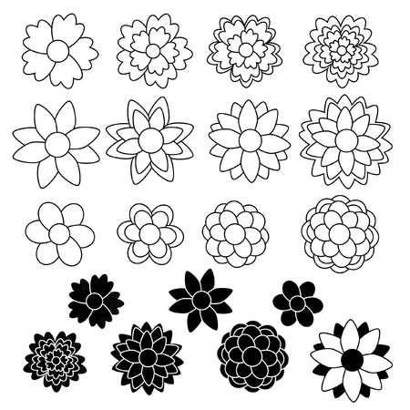 Flower vectorのイラスト素材