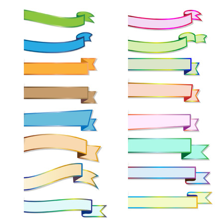 Color Light ribbons banners vectorのイラスト素材