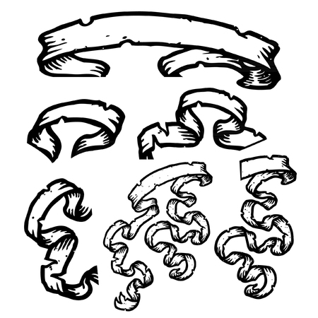 ribbons vectorのイラスト素材