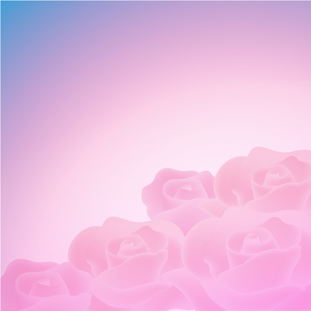 Sweet color roses backgroundのイラスト素材
