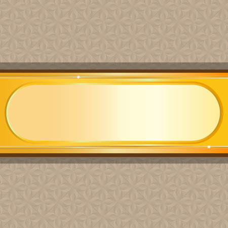 gold background with floralのイラスト素材