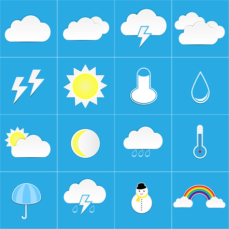 Weather icons collectionのイラスト素材