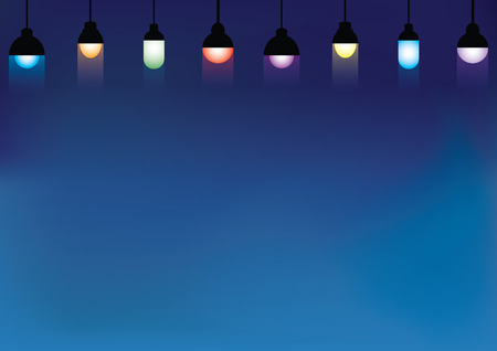 Beautiful hanging lamps backgroundのイラスト素材