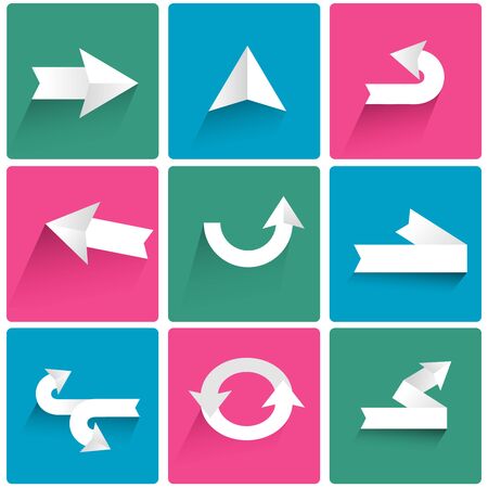 arrow paper icon with shadowのイラスト素材