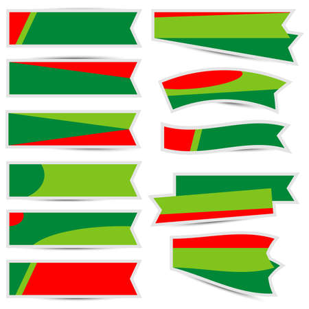 christmas ribbon with shadow on white backgroundのイラスト素材