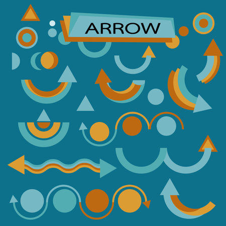 Set for various design arrowsのイラスト素材