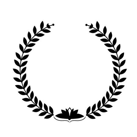 Laurel wreath on white backgroundのイラスト素材