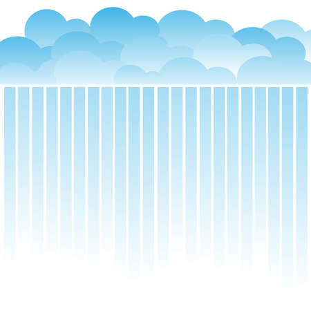 Stacked clouds and streaks on a white backgroundのイラスト素材