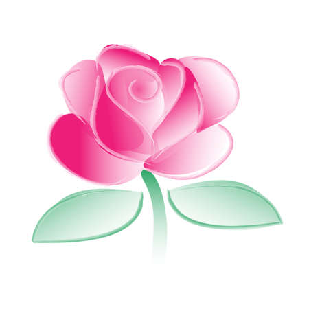 Watercolor roses on a white backgroundのイラスト素材