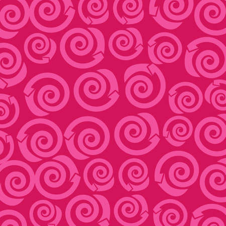 Pink spiral circle pattern stackedのイラスト素材