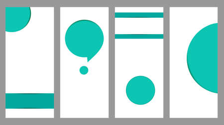 Green circle paper business card templateのイラスト素材