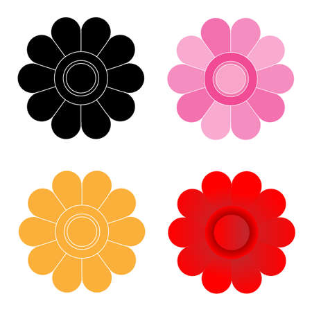 flower petals on white backgroundのイラスト素材