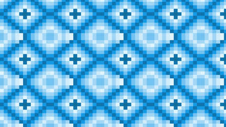 Blue grid pattern arranged in alternating colorsのイラスト素材