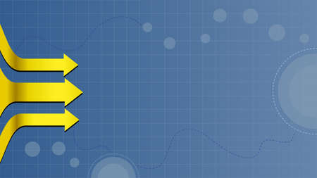 Graphic floor with yellow moving arrowsのイラスト素材