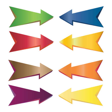 Shiny arrows on a white backgroundのイラスト素材