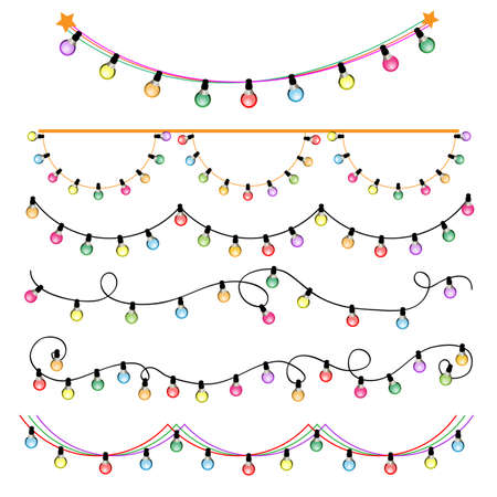 A bunch of circle light bulbsのイラスト素材