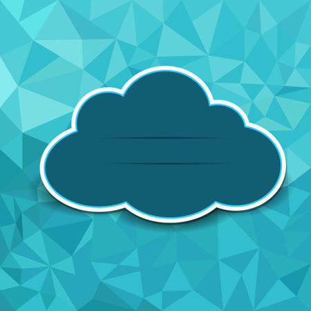 Triangle pattern background with cloudsのイラスト素材